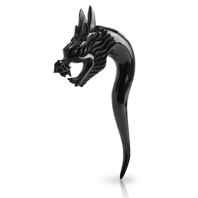 Dehnsichel aus Horn mit Drachenkopf