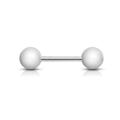 Zungenbarbell mit einfarbigen Acrylkugeln