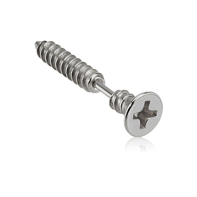 Ohrenpiercing in Schraubenform