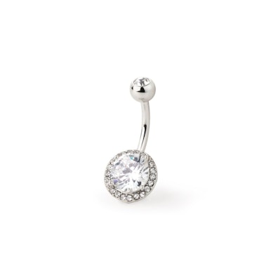 Bauchnabelpiercing mit facettengeschliffenem Mittelstein
