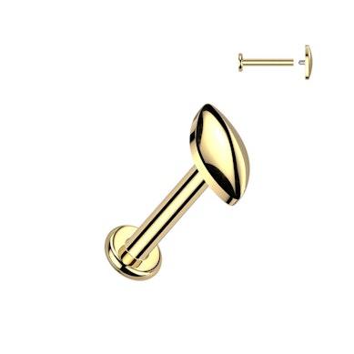 Abgerundetes ovales Titan-Labret