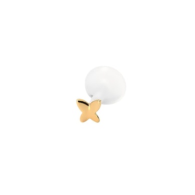Schmetterlings Labret aus 14 Karat Gold mit PTFE Stab