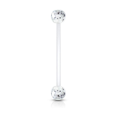 Bauchnabelpiercing für Schwangere mit Glitzerkugeln
