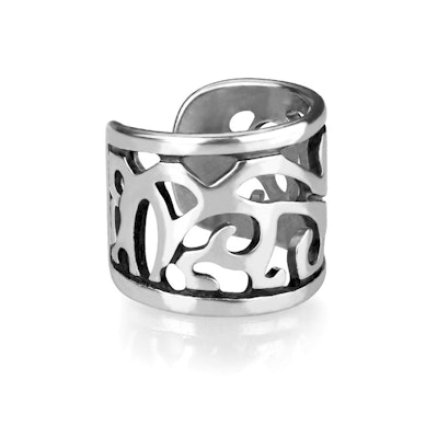 Earcuff mit breitem und filigranem Design
