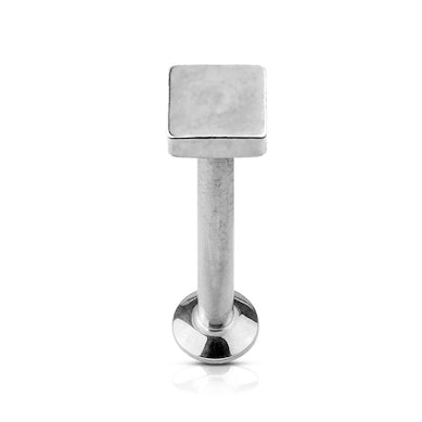 Labret mit viereckigen Top und innenseitigen Gewinde