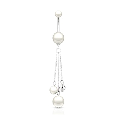 Bauchnabelpiercing mit Acryl-Perlen