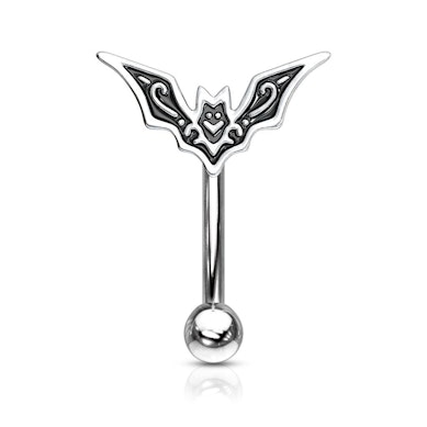 Gebogener Stab mit Fledermaus
