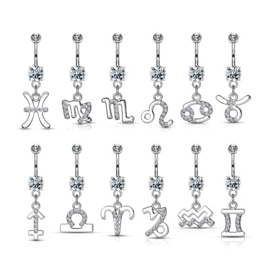 Bauchnabelpiercing mit dem Sternzeichen