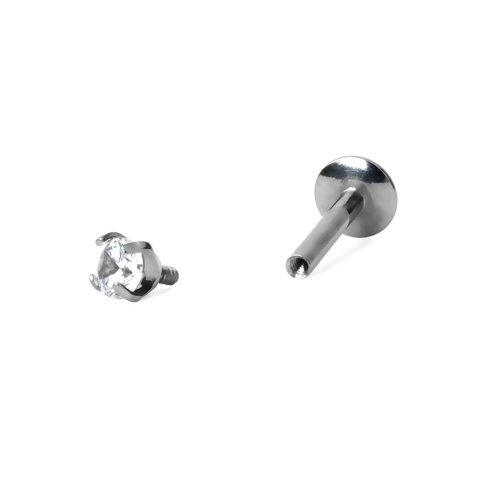Labret aus Titan mit verschiedenen Steindesigns