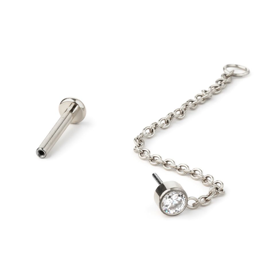 Titan-Labret mit Stein und Kette
