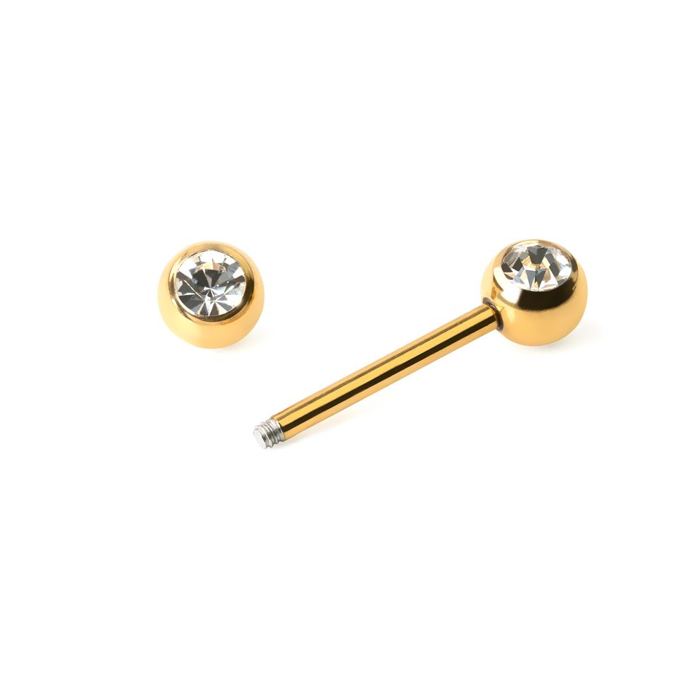 Brustwarzenpiercing mit Steinen