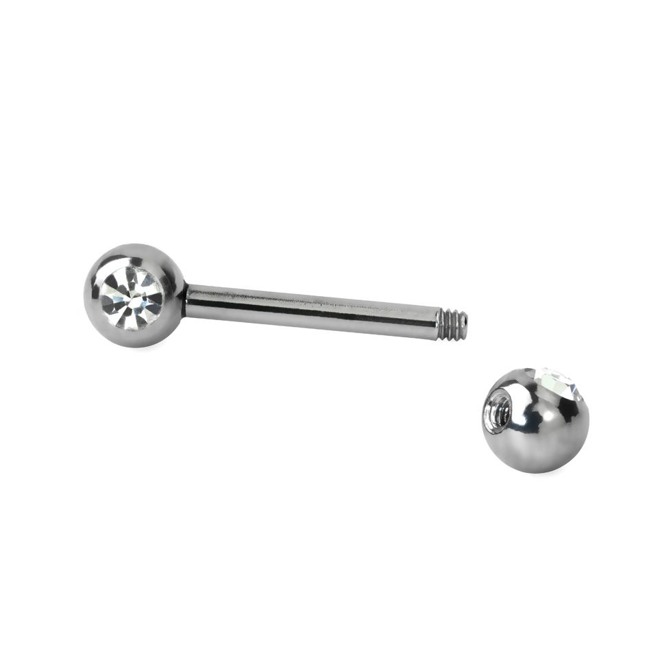 Brustwarzenpiercing mit Steinen in vielen Farben