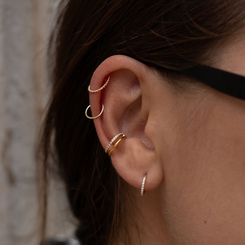 Schlichter Endlosring aus 14 Karat Gold