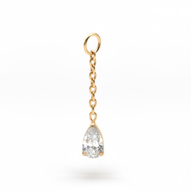 Anhänger mit tropfenförmigem Schmuckstein