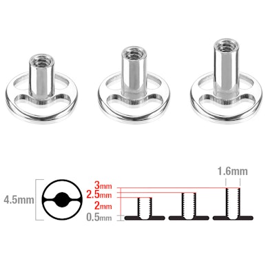 Runde Dermal Anchor Basis aus Titan