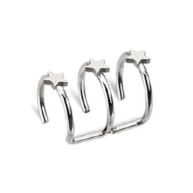 Fake Ohrenpiercing mit Sternen