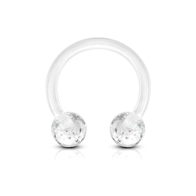 Hufeisen aus Acryl mit Glitzerkugeln