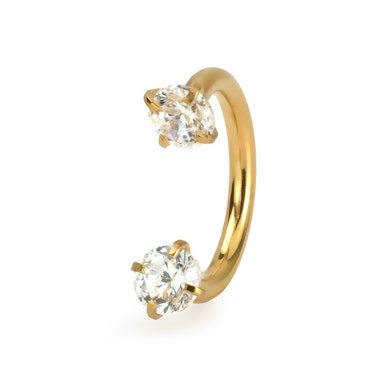 Hufeisen mit Innengewinde und runden Steinen