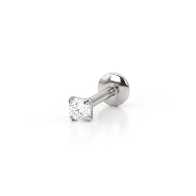 Labret aus Titan mit verschiedenen Steindesigns