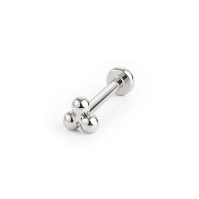 Push-in Labret aus Titan mit dreieckigem Kugelkopf