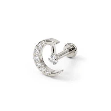 Mond und Stern Labret aus Titan