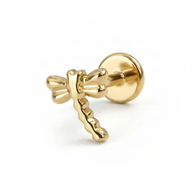 Libelle-Labret aus Titan