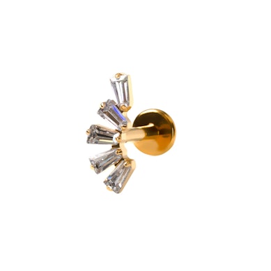 Titan-Labret mit Steinen im Baguetteschliff