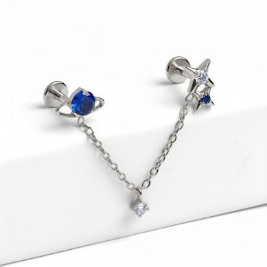 Zweier-Set Titan-Labrets mit Weltraum-Motiv