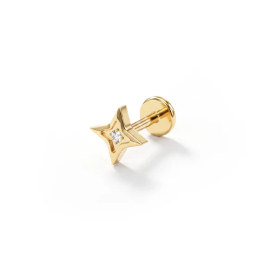 Geometrisches Stern-Labret aus Titan