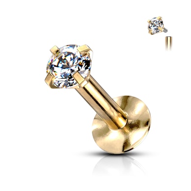 Labret mit einem Mikrostein und einem innensitzenden Schraubgewinde