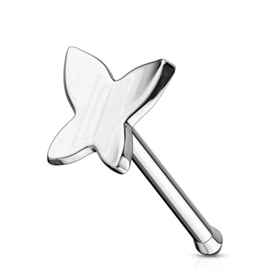 14 Karat Gold Nasenstecker mit einem Schmetterling