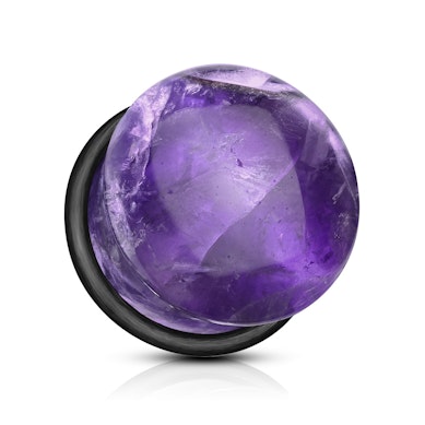 Plug mit Amethyst und O-Ring