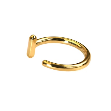 Offener Huggie-Ring mit Steg