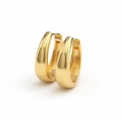 Paar ovaler Ohrringe