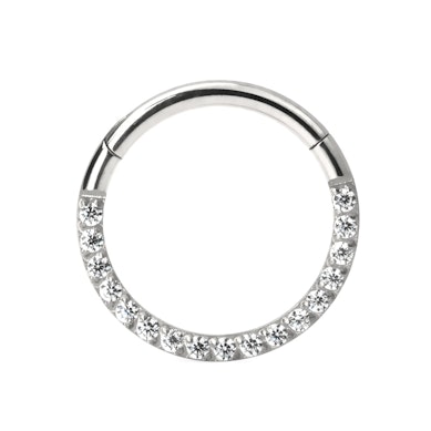 Scharnierring aus Titan mit Steinreihe