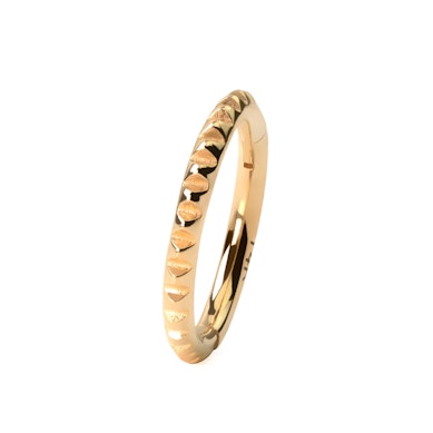 Scharnierring aus 14kt. Gold mit Pyramidenmuster