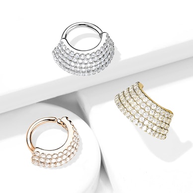 Schichtring mit Edelsteinen