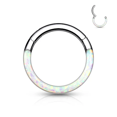 Scharnierring aus Titan mit reflektierender Opalfront