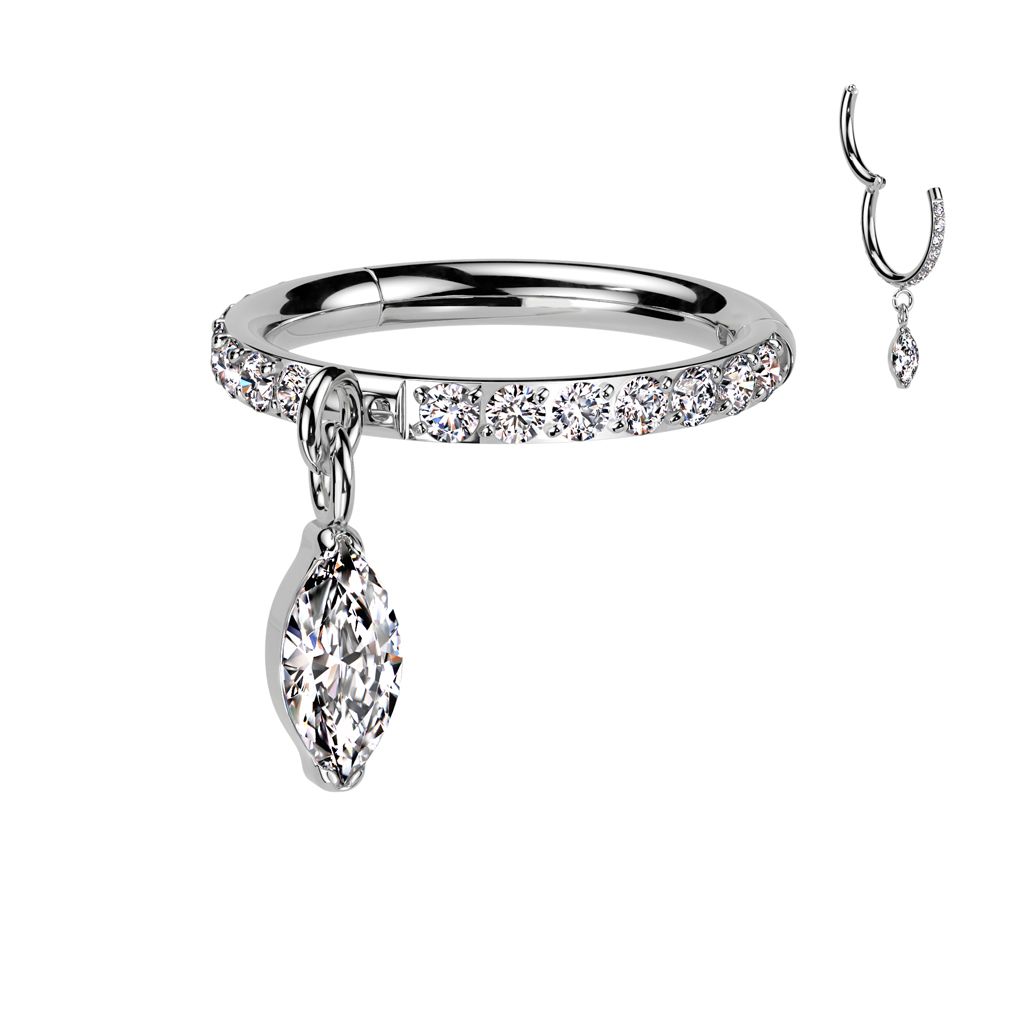 Inoki Titanring Mit Granatkugel - Edelsteinschmuck Kugelring