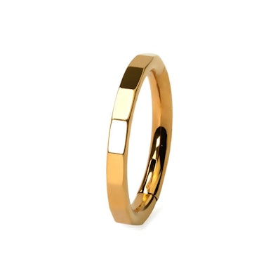 Eleganter facettierter Titanring