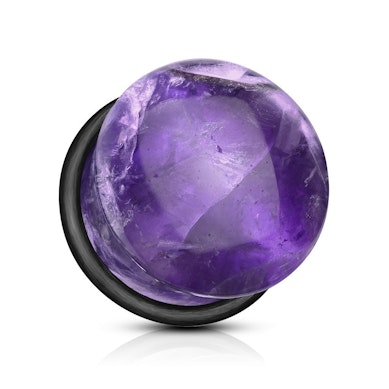 Plug mit Amethyst und O-Ring