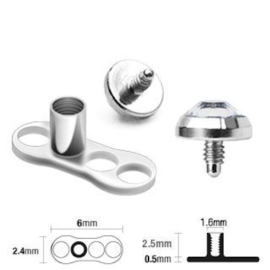 Dermal Anchor Paket mit Basis und Top