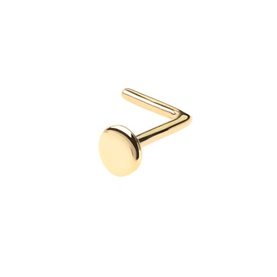 Nasenpiercing aus 14 Karat Gold mit flacher Oberseite