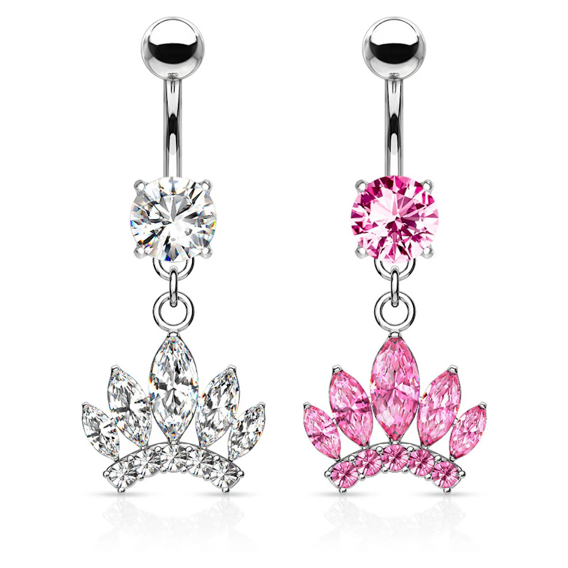 Bauchnabelpiercing mit Krone