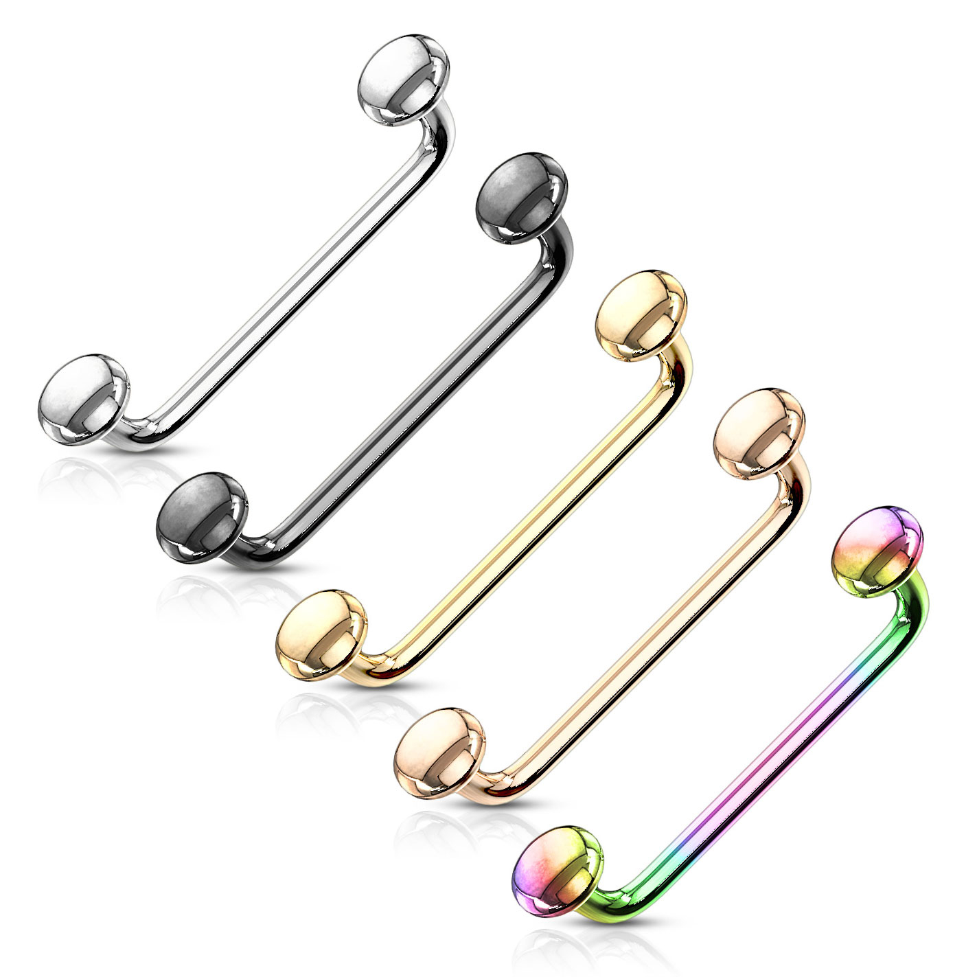 90° Surface bar mit flachen Scheiben