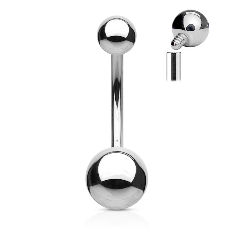 Bauchnabelpiercing aus Chirurgenstahl mit Innengewinde