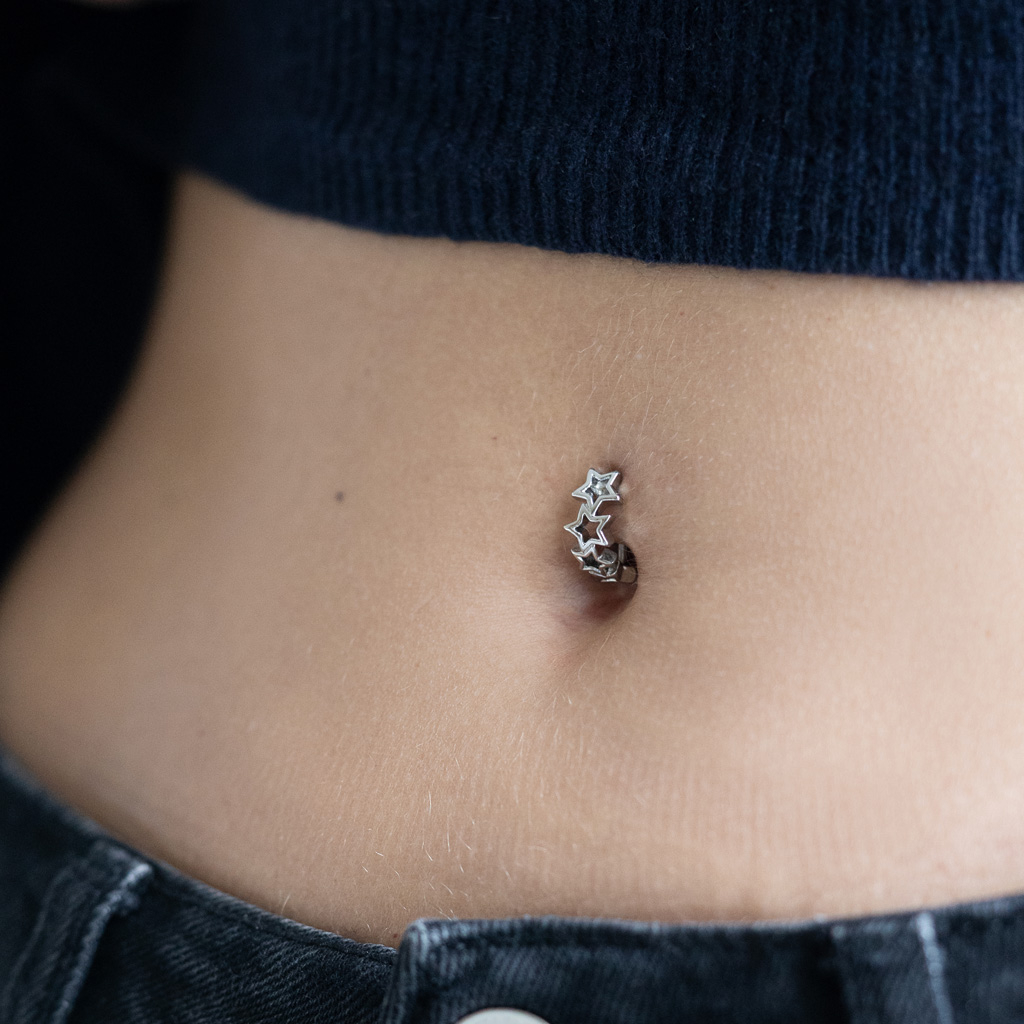 Bauchnabel-Clicker mit Sternen