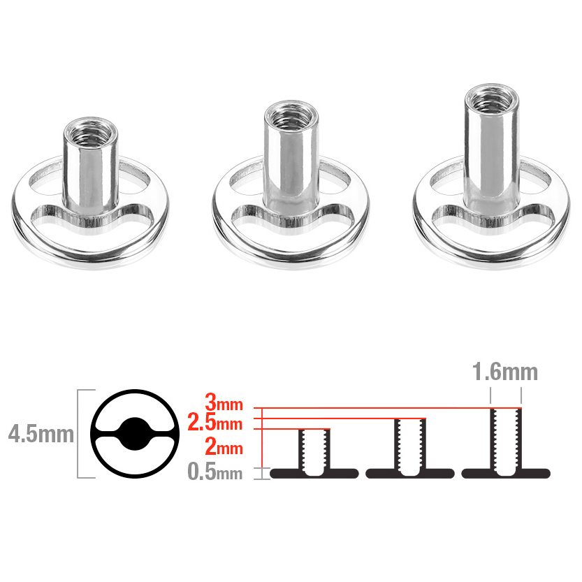 Runde Dermal Anchor Basis aus Titan