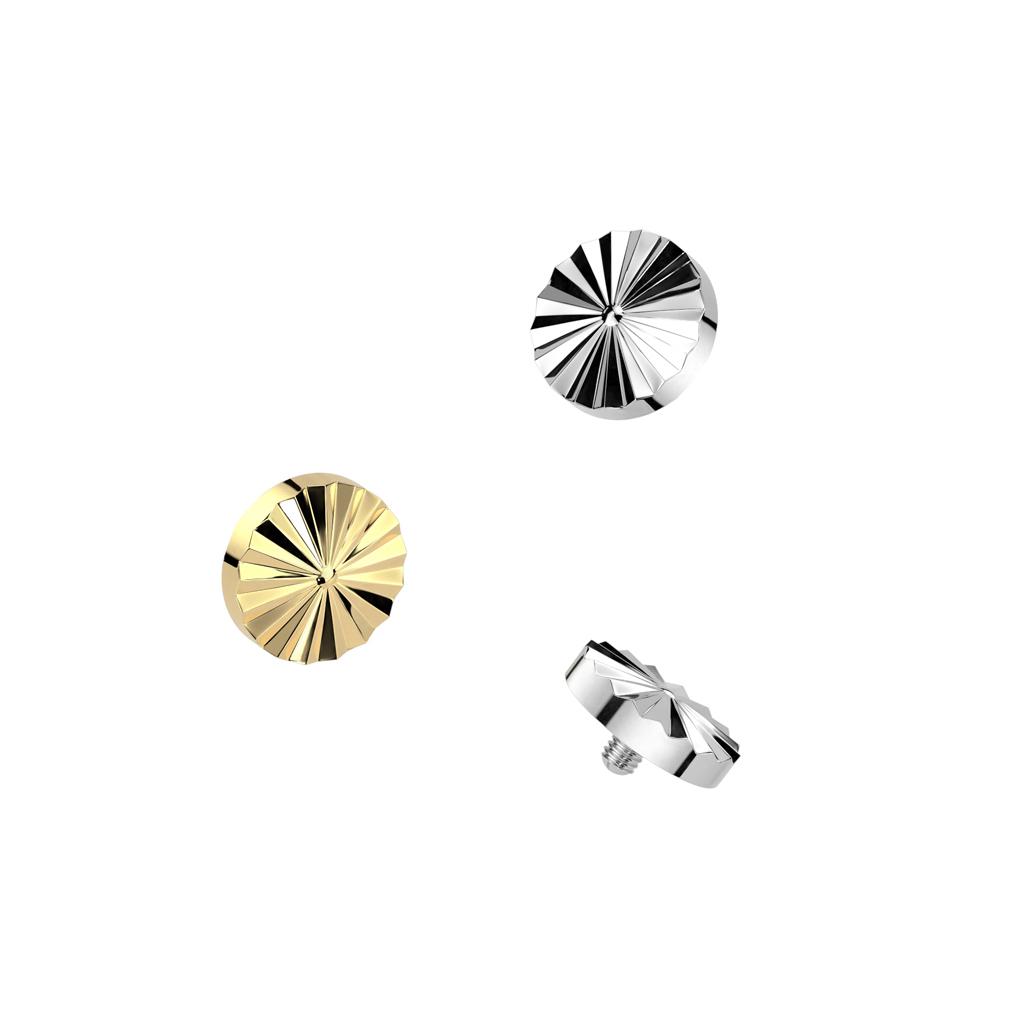 Dermal Aufsatz mit Diamantschliff aus Titan