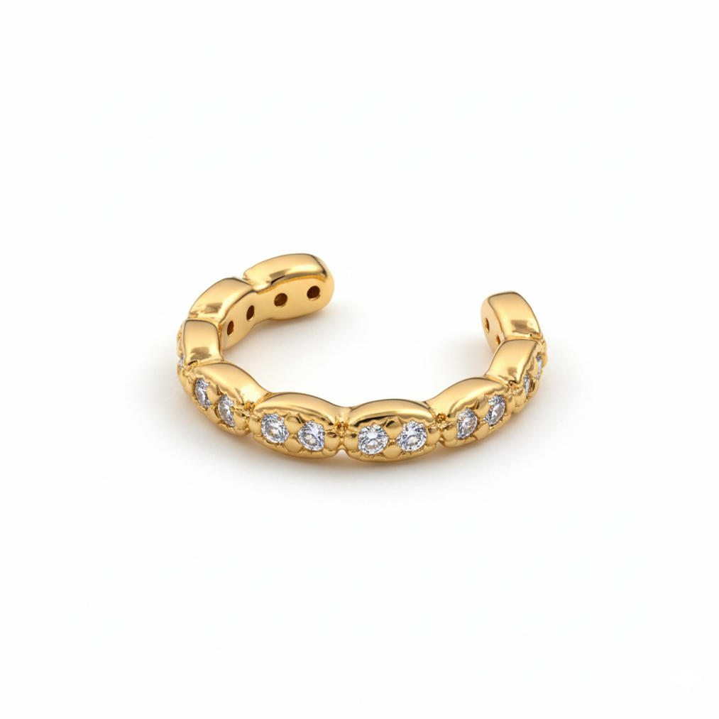 Feiner Ear Cuff mit Steinpaaren